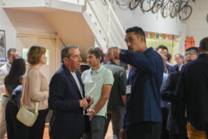 Jacques Cettolo et Jerome Kaino participants de la soirée au Véloscope du 17 Septembre